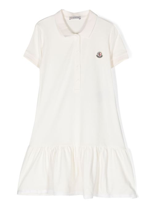 Abito bianco modello polo MONCLER KIDS | I19548I000118496F034